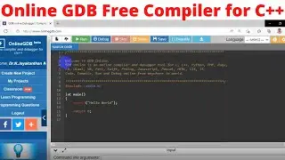 Online GDB Free Compiler for C++ || Online Free C++ Compiler || How to Use OnlineGDB C++ Compiler