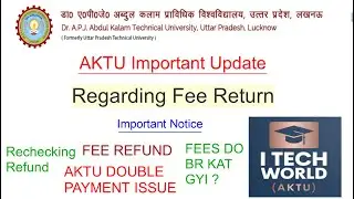 AKTU DOUBLE PAYMENT ISSUE SOLVED FEE REFUND FEES DO BR KAT GYI ? Rechecking Refund kese ayega ?