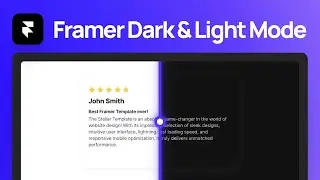 Light & Dark Mode Styles in Framer | Create Colors in Framer Respond to Dark and Light Mode Settings