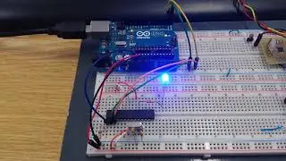 Arduino Uno (ATMEGA328P) on a Breadboard