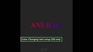 Color Changing text🌈 using HTML CSS || Color Changing using CSS only || CSS shorts 