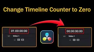 Set Timeline Timecode Counter to Zero in DaVinci Resolve