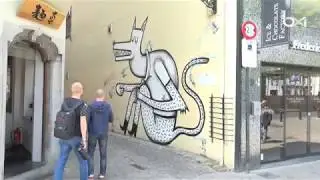 Les oeuvres du street artist Oak Oak défient le paysage à Bruxelles
