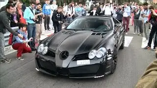 Girl driving SLR McLaren Mansory Renovatio + Burnout!!