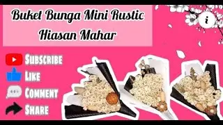 Buket bunga mini rustic untuk hiasan mahar