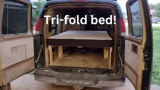 We built a BED for our van! COUCH/BED convertible system.