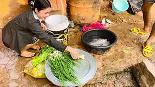 Cooking dinner in Laos #travel #food #laofood