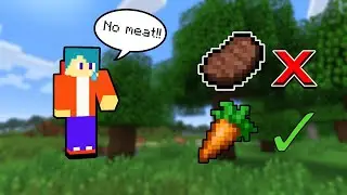 Beating Minecraft but I'm a Vegan | Vegan Craft Ep-1