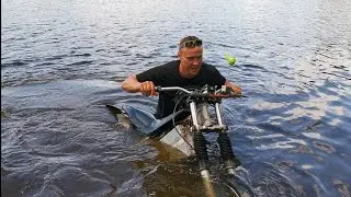 Electric Motorcycle ⚡vehicle 🤿⚓ (water test)