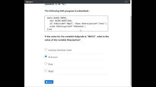 character value comparison: Sample question for Clinical Trials Programming Exam