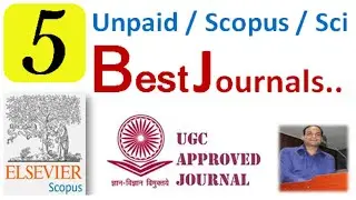 In 3 weeks for Scopus, UGC and Sci Journals | Quick Publication Journals for All