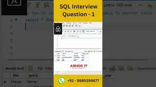 SQL Interview Question - 1  