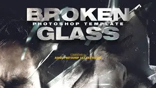 Broken Glass Photoshop Template | Amazing Artistic Photoshop Actions Bundle | Artixty