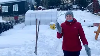 ДАЧА 10 СОТОК/НА ДАЧЕ В НАЧАЛЕ ФЕВРАЛЯ дача#любимаядача#дачники#огород#огородники#дачазимой