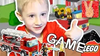 LEGO Game cartoon for kids | the Lego car Fire puts out the fire with Vladislav Time
