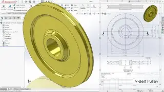 SolidWorks Tutorial V Belt Pulley - Training