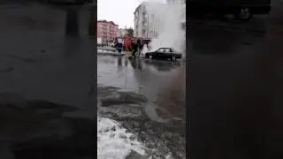 Sivasta Feci Araba Yangını  Araba Patlayacak !!