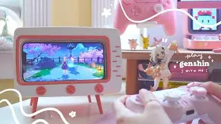 🍡 playing genshin impact on a cute lil' 