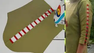 Very Easy and Unique Sleeves Design for Kurti Cutting and Stitching
