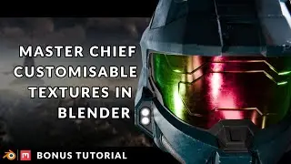 Blender Master Chief Helmet Texturing Tutorial | Ep8 (Bonus) | Custom Spartan Colours| #Blender