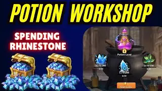 POTION WORKSHOP😂SPENDING RHINESTONE😂CASTLE CLASH
