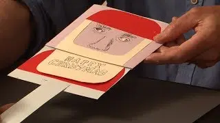 Pop-Up Tutorial 39 - Pull-tabs Part 4 - The Slide - Father Christmas - Christmas Card