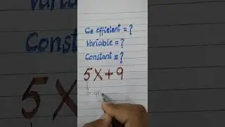 Co-efficient, Variable and Constant 