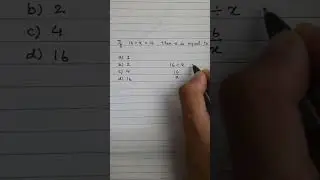 If 16 / x = 16 then x is equal to ? || Mcq Integers || 1 mark question