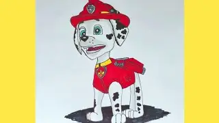 Как нарисовать Маршала из Щенячьего патруля