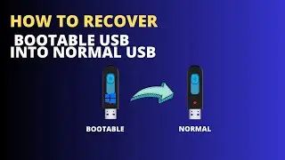How to recover bootable pendrive to normal | convert bootable usb to normal