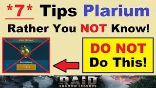 7 Tips Plarium RATHER YOU *NOT* KNOW!.. (RAID: Shadow Legends)