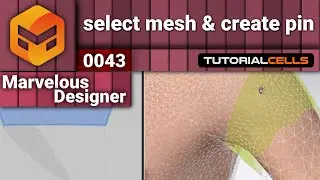 0043. select mesh & create pin in Marvelous Designer