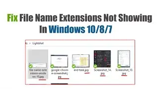 How to Fix File Name Extensions Not Showing In Windows 7/8/10