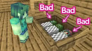 3 BAD BABY ZOMBIE - Sad Story - Minecraft Animation