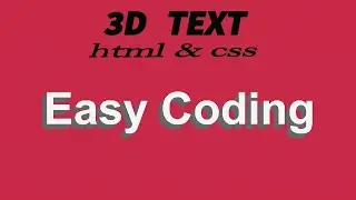 3d text effect with html css