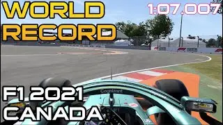 F1 2021 Canada World Record | 1:07.007 - Preset Setup | Lucas Blakeley