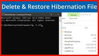 How To Delete & Create Windows Hibernation File - How To Erase & Add Restore hiberfil.sys File