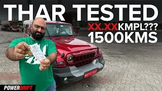 Is the New Thar 5-Door the Ultimate Road Trip SUV? | Fuel Economy Test over 1500KM Trip | PowerDrift