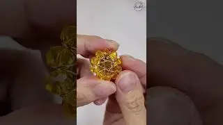 #shortsvideo Simple sunflower for beginners | bead, stone and wire pendant jewelry  #handmade #art