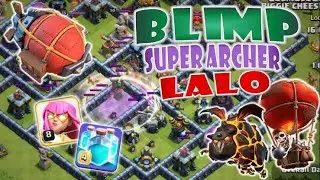 TH13 New Blimp+Super archer🧝‍♀️ With Lalo attack strategy #clashofclans #coc #2023