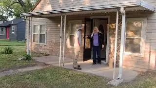 She was trying to mow her lawn with an AMPUTATED FOOT