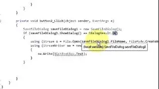C# Tutorial 66  How to Save Files Using SaveFileDialog Component in C#