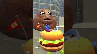 SIZE COMPARISON ALL POU BOU'S REVENGE FAMILY FROM SMALL TO BIG IN GARRY'S MOD ! #poubou #shorts