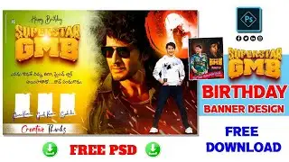 MAHESH BABU BIRTHDAY DESIGNS|| FREE PSD FILES || BGK HR CREATIONS#photoediting