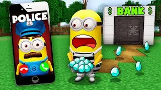 HOW did THIS MINION ROBBER get CAUGHT by the POLICE in Minecraft ! GAMEPLAY Movie Rod the BANK