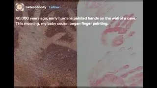 A child reaches back to the dawn of time