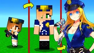 КАК МЕНЯЛАСЬ ДЕВУШКА ПОЛИЦЕЙСКИЙ И ЕЕ ЖИЗНЕННЫЙ ЦИКЛ В МАЙНКРАФТ! ЭВОЛЮЦИЯ MINECRAFT ТРОЛЛИНГ ПОБЕГ