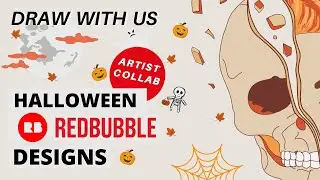 Halloween Redbubble Design Collab ft. other Redbubble artists (DESIGN WITH US)