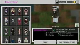 Minecraft PE DEMON SLAYER - MCPE SKINPACK