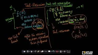 Tail recursion/Tail-Call Optimization | Recursion in programming |DS & Algorithm| Gate Appliedcourse